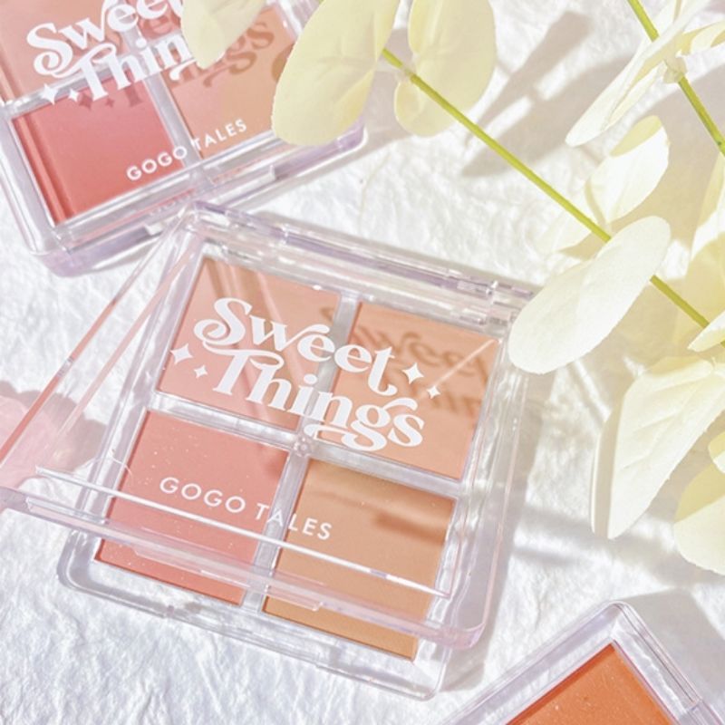 Bảng Phấn Má Hồng 4 Ô GOGO TALES Soft Mist Naked Feeling Blush