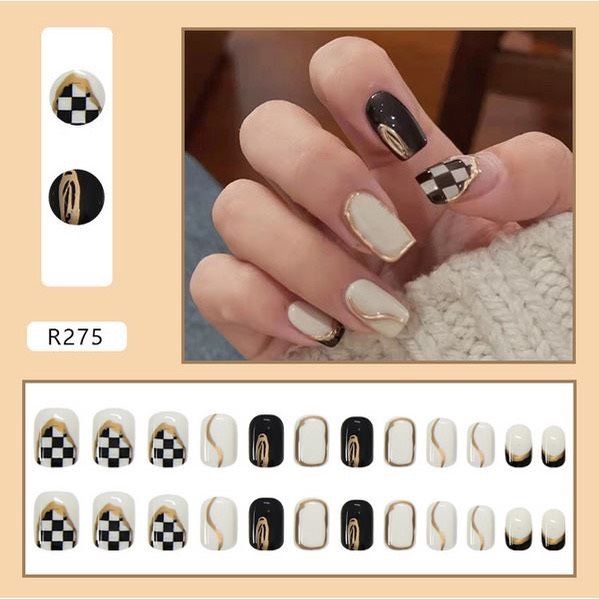  (Update Liên Tục) Set 24 Móng Tay Giả Nails Box Kèm Keo Dán Nội Đia Trung 