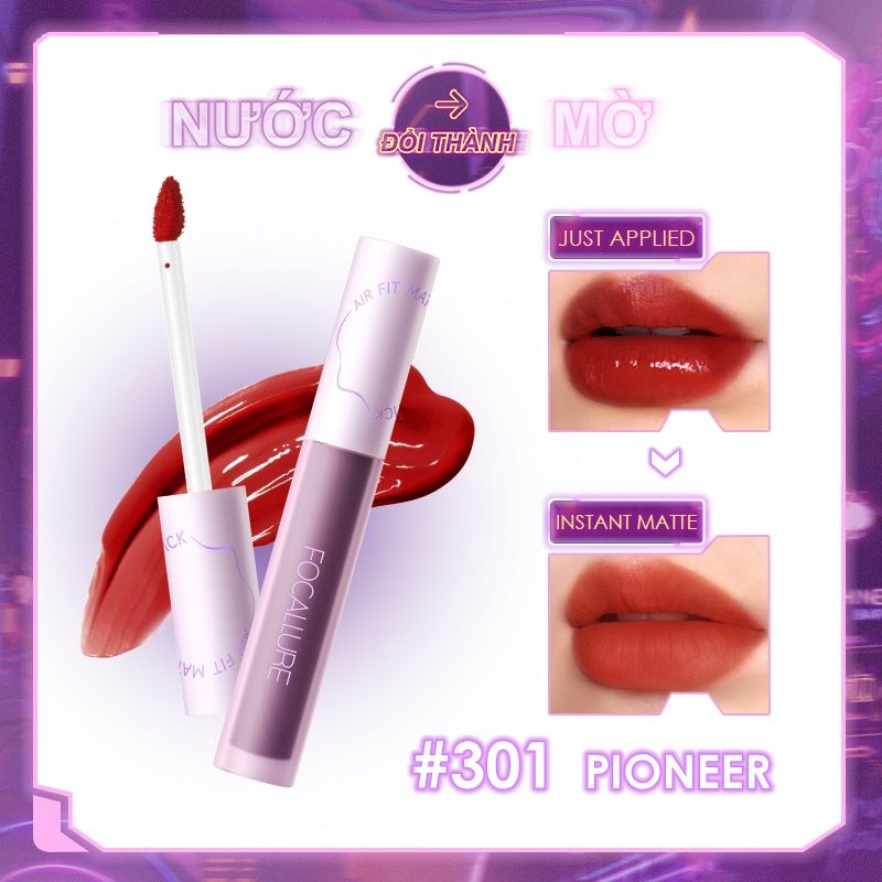  Son Kem Lì Thế Hệ Mới Bền Màu Lâu Trôi FOCALLURE Air Fit Matte Lipstick | FA417 