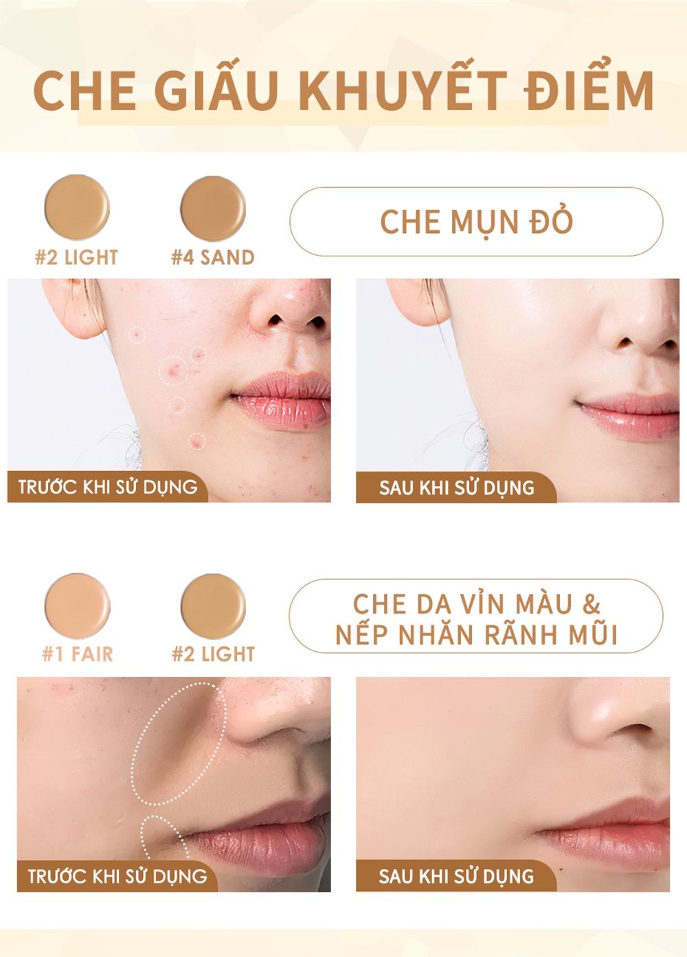  Bảng Che Khuyết Điểm 5 trong 1 FOCALLURE All In One Concealer Palette 01 | FA299 