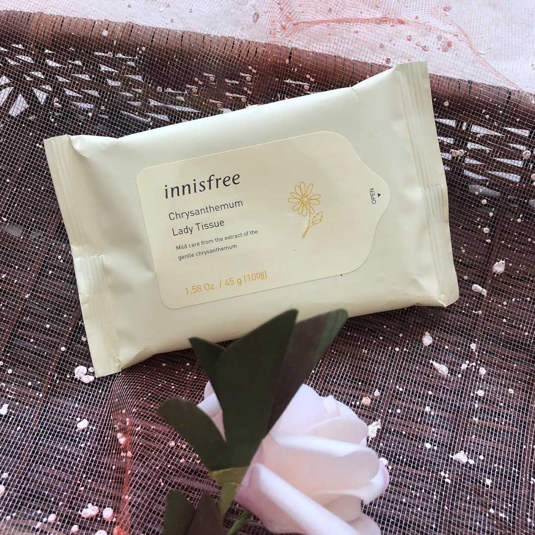 Khăn Lau Vệ Sinh Phụ Nữ Chiết Xuất Từ Hoa Cúc Innisfree Chrysanthemum Lady Tissue (10 tờ)