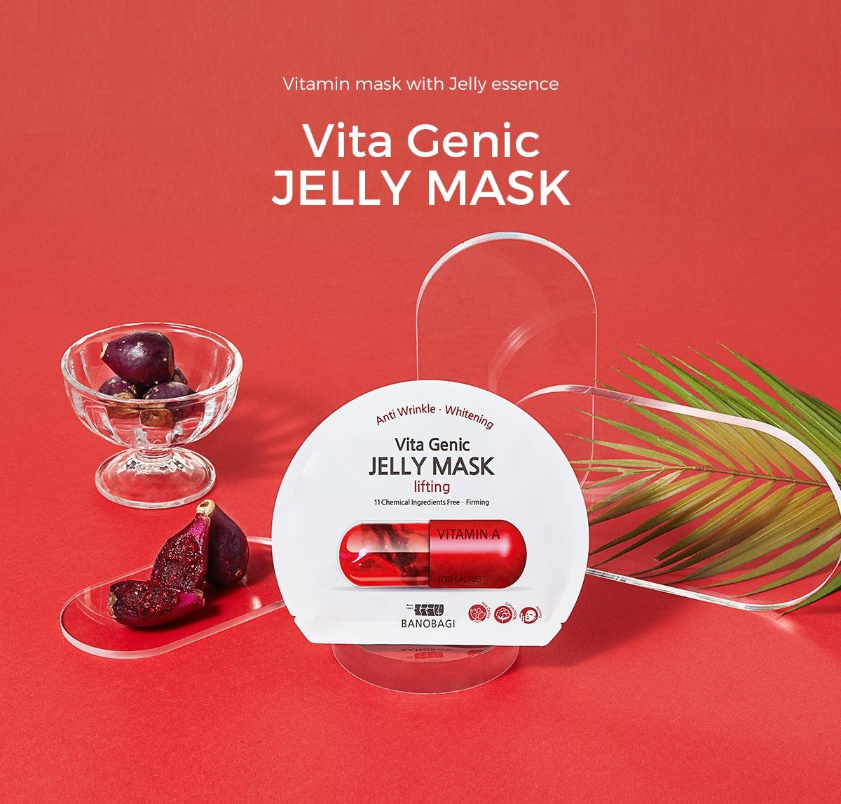 (Mẫu Mới - Vitamin Up 50,000ppm) Mặt Nạ Banobagi Vita Genic Jelly Mask Wrinkle Improvement & Brightening - 7 Loại