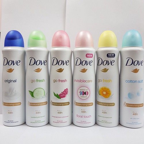  Xịt Khử Mùi Toàn Thân Khô Thoáng 48h DOVE Dry Spray AntiPerspirant 150ml 