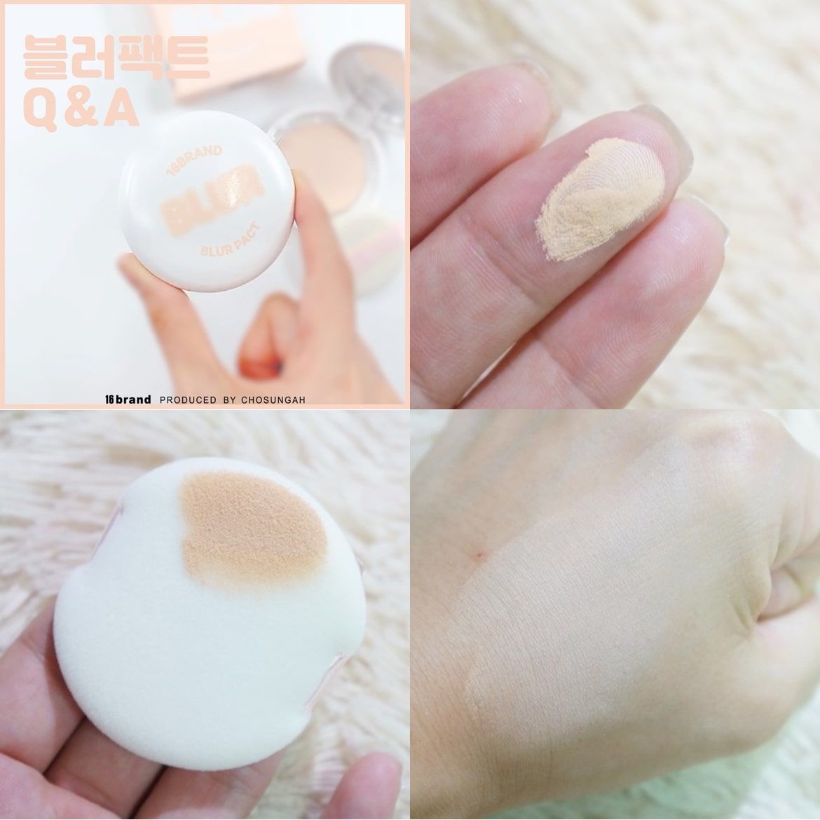 Phấn Phủ Kiềm Dầu 16Brand Blur Pact SPF50+ PA+++
