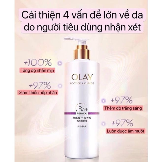  Dưỡng Thể Trắng Da OLAY Body Cellscience B3+Retinol - 250ml 