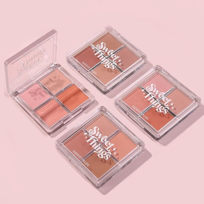 Bảng Phấn Má Hồng 4 Ô GOGO TALES Soft Mist Naked Feeling Blush
