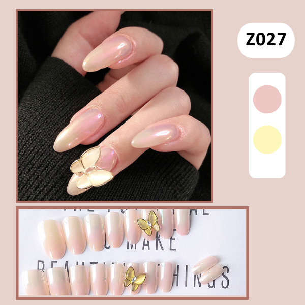 Hộp 24 Móng Tay Giả Đính Hạt, Đá Nails Box Cao Cấp Nội Địa Trung Kèm Keo Dán + Dũa Móng