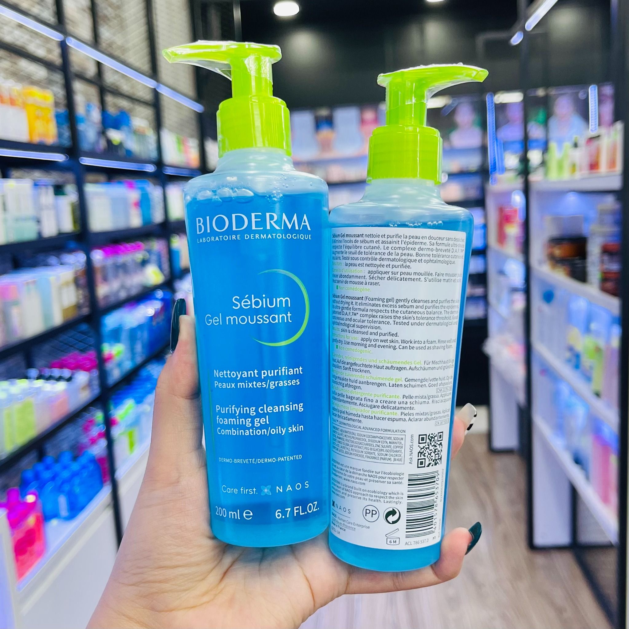  Gel Rửa Mặt Làm Sạch Sâu BIODERMA Sebium Gel Moussant 200ml 