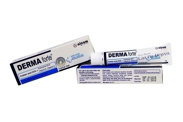  Gel Trị Mụn , Giảm Thâm DERMA FORTE Topical Gel Alcom 15G 