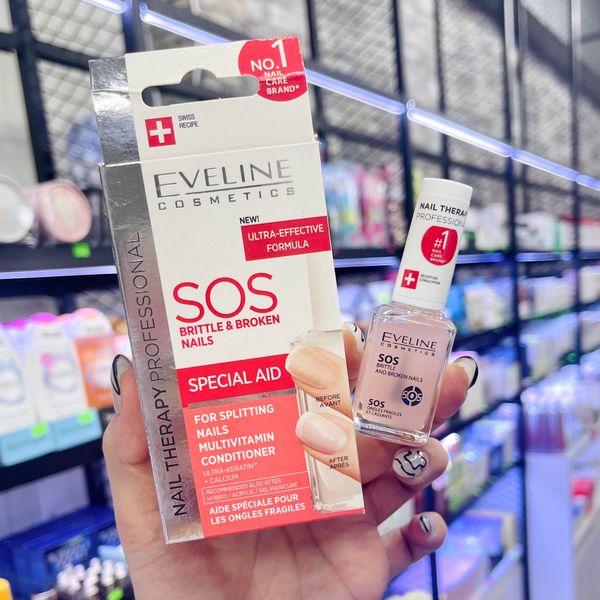  Sơn Dưỡng Móng Chắc Khỏe EVELINE Nail Therapy Professional SOS Canxi Collagen 