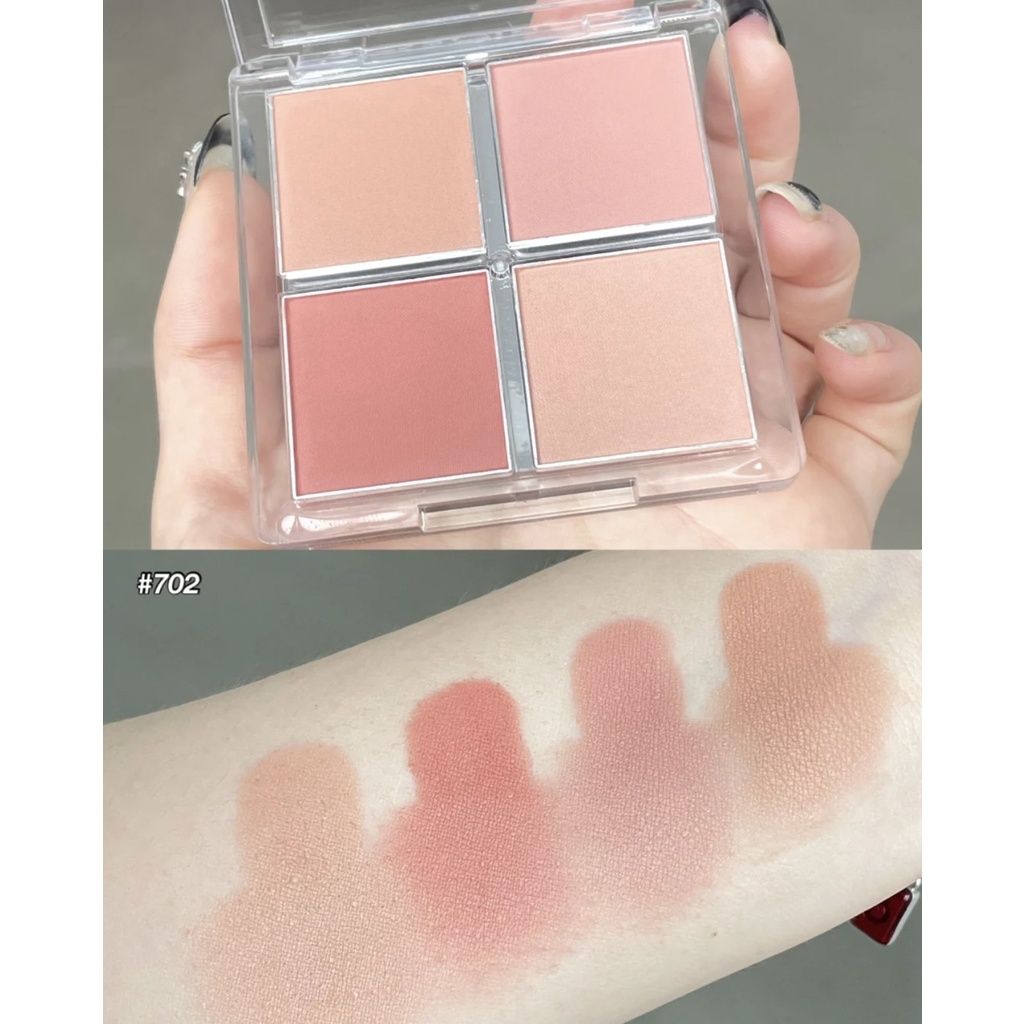  Bảng Phấn Má Hồng 4 Ô GOGO TALES Soft Mist Naked Feeling Blush 