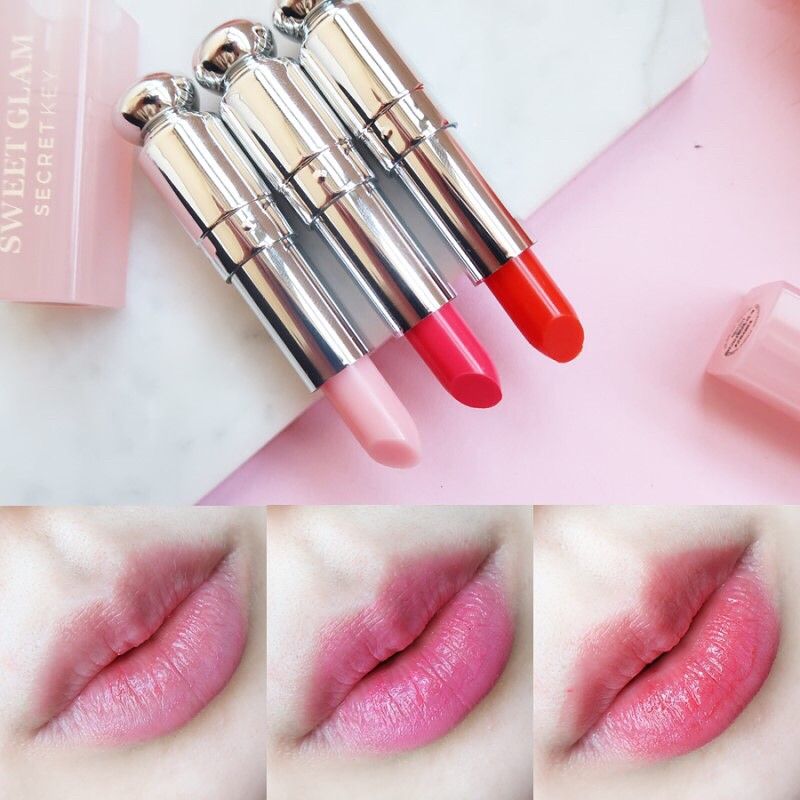 Set 3 son dưỡng có màu Secret Key Sweet Glam Tint Glow Mini Kit
