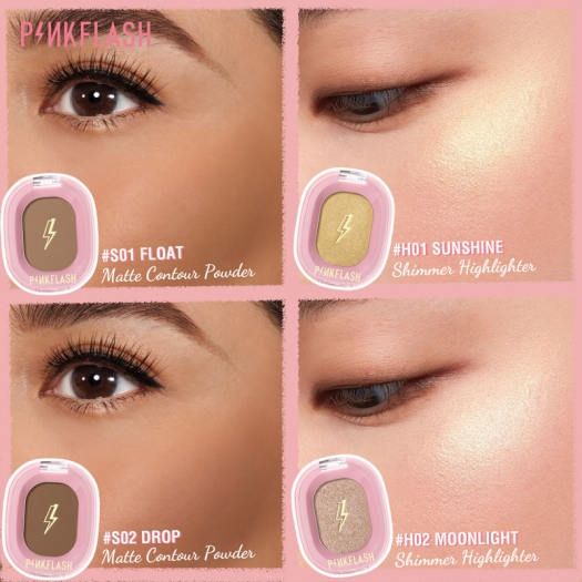  Phấn Tạo Khối/Bắt Sáng Ô Lẻ PINKFLASH All Overface Contour | PF-F02 