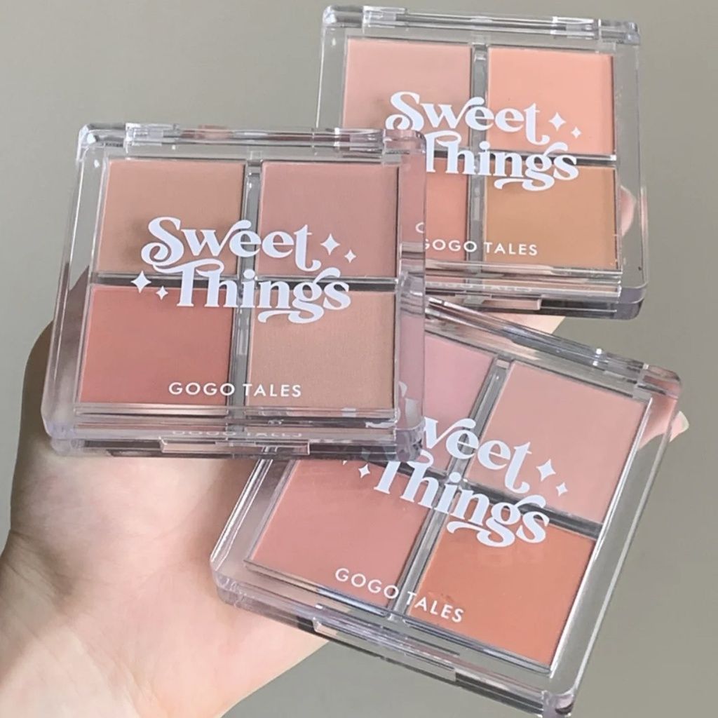 Bảng Phấn Má Hồng 4 Ô GOGO TALES Soft Mist Naked Feeling Blush