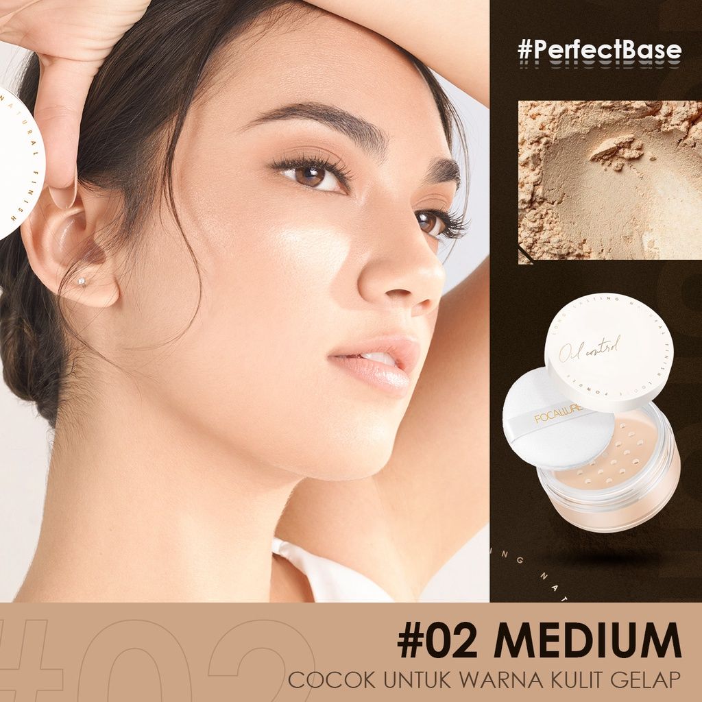  Phấn Phủ Bột Kiểm Dầu Không Thấm Nước FOCALLURE Poreless Matte Loose Powder | FA-201 