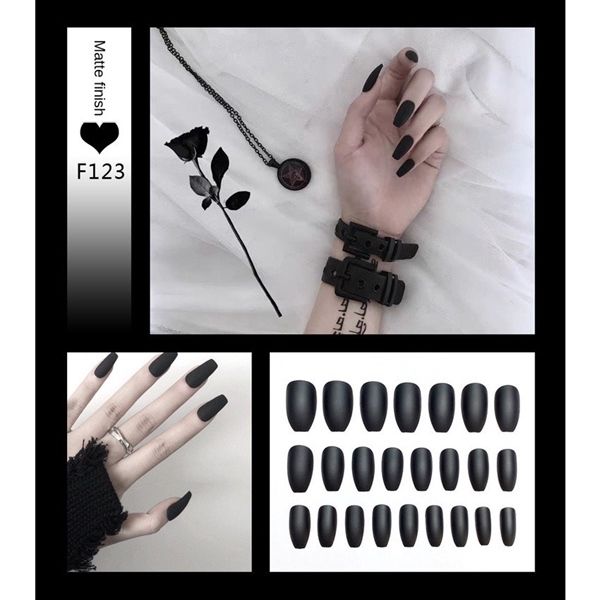 (Update Liên Tục) Set 24 Móng Tay Giả Nails Box Kèm Keo Dán Nội Đia Trung
