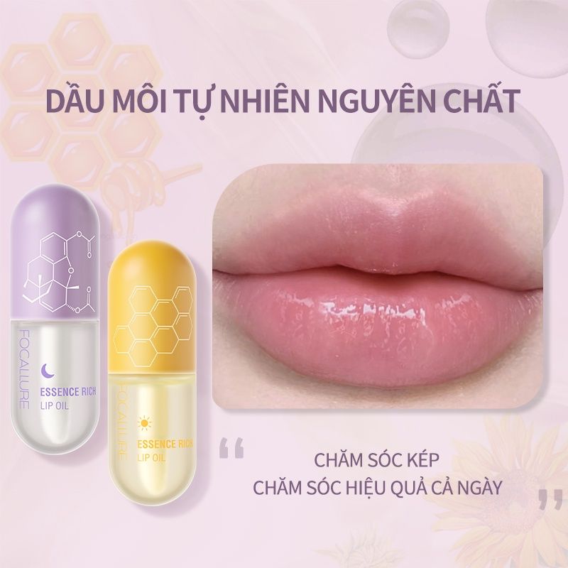 Dầu Dưỡng Môi Chiết Xuất Mật Ong Cấp Ẩm, Làm Hồng Môi FOCALLURE Essence Rich Lip Oil | FA330