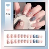  Hộp 24 Móng Tay Giả Đính Hạt, Đá Nails Box Cao Cấp Nội Địa Trung Kèm Keo Dán + Dũa Móng 