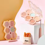  Bảng Che Khuyết Điểm 6 Màu Kiss Beauty Pudding Concealer Kèm Cọ NĐT 