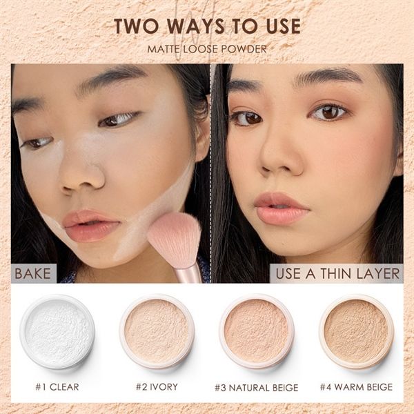 Phấn Phủ Bột Kiềm Dầu 2 Cách Dùng FOCALLURE Match Max Baking & Setting Matte Loose Powder | FA-154