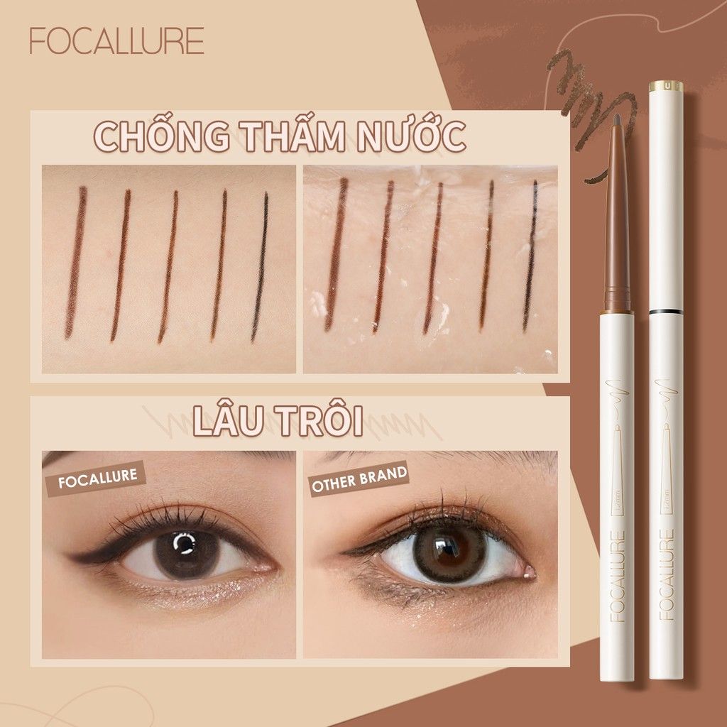 Chì Sáp Kẻ Mắt Lâu Trôi FOCALLURE Perfectly Defined Gel Eyeliner | FA-243
