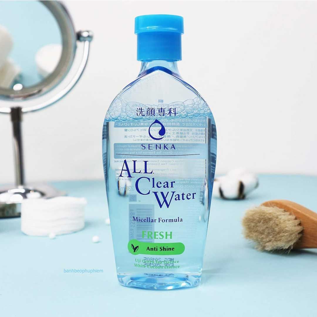 Nước tẩy trang sạch thoáng Senka All Clear Water Fresh Anti Shine Micellar Formula 230ml (không tích điểm)