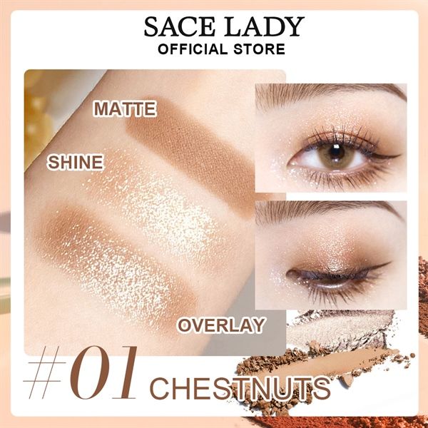  Phấn Mắt 2 Màu Ngọc Trai Không Trôi SACE LADY Makeup Eyeshadow Nội Địa Trung 