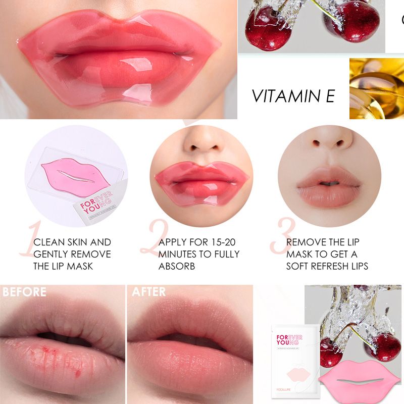  Mặt Nạ Dưỡng Ẩm, Làm Hồng Môi FOCALLURE Collagen Crystal Moisturizing Lip Mask 