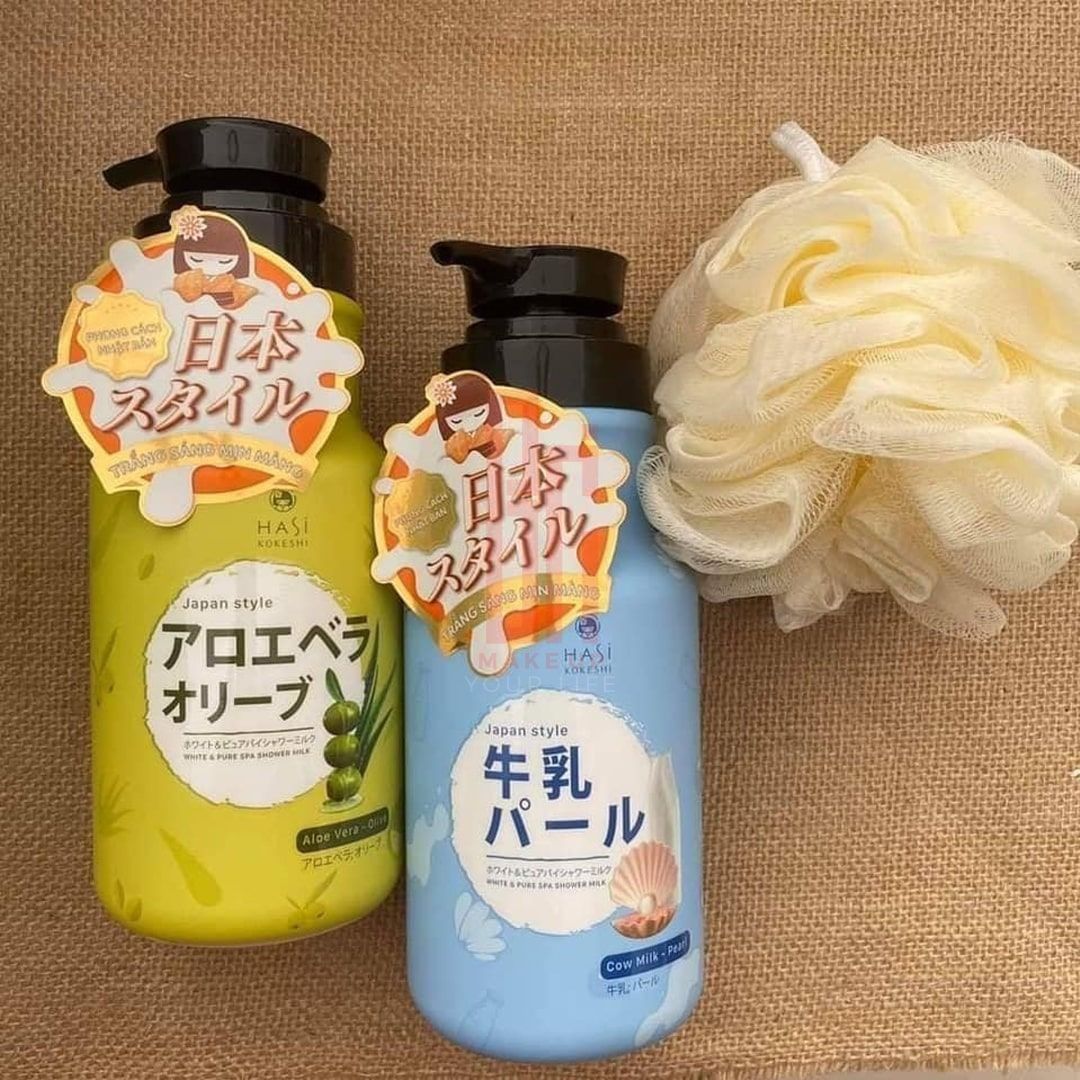 Sữa tắm trắng mịn da Hashi Kokeshi White & Pure Spa Shower Milk