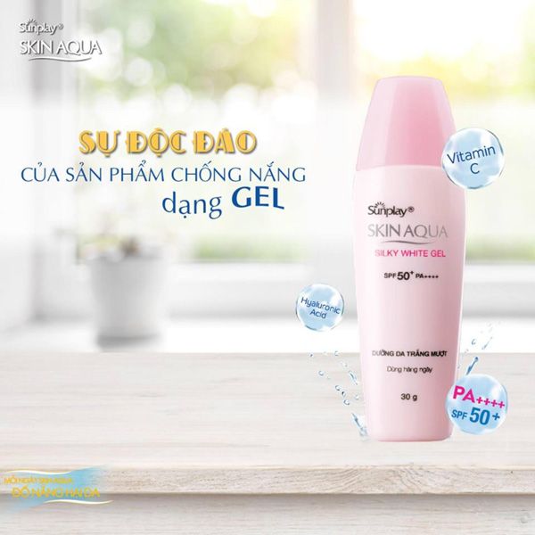 Gel Chống Nắng Dưỡng Da Trắng Mịn Sunplay Skin Aqua Silky White Gel SPF50+, PA++++ 70g (không tích điểm)