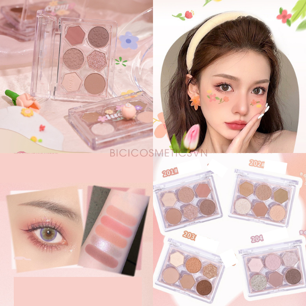  Bảng Phấn Mắt 6 Ô Lucky GOGO TALES Springfield Flower Eyeshadow Palette 