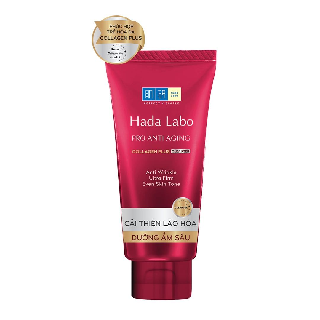 Kem Rửa Mặt Dưỡng Chuyên Biệt Hada Labo Pro Anti Aging Cleanser 80g (không tích điểm)