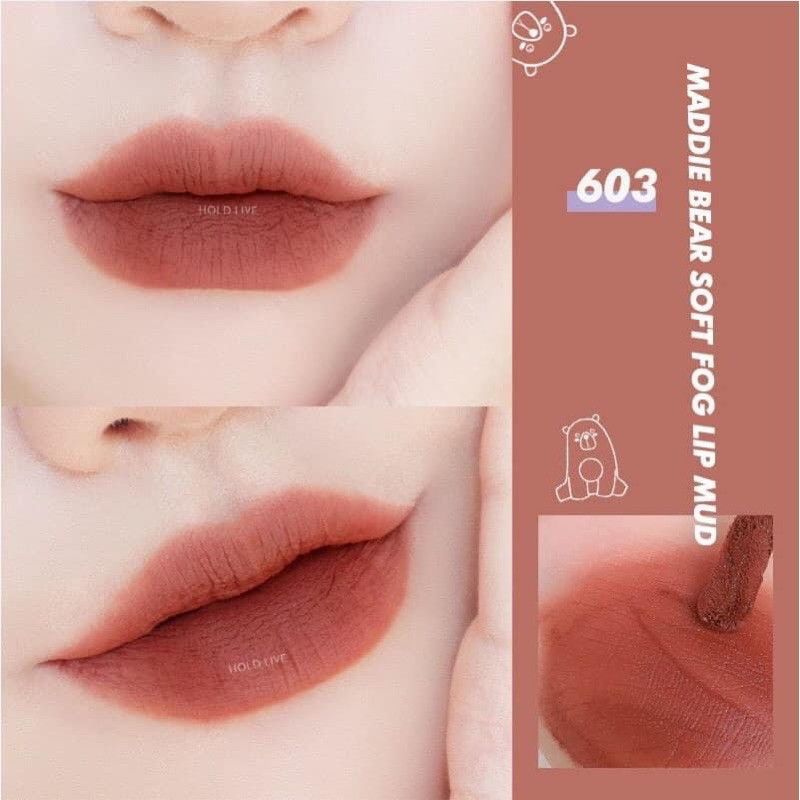  Son Kem Lì Hình Gấu HOLD LIVE Maddie Bear Soft Fog Lip Mud Nội Địa Trung 