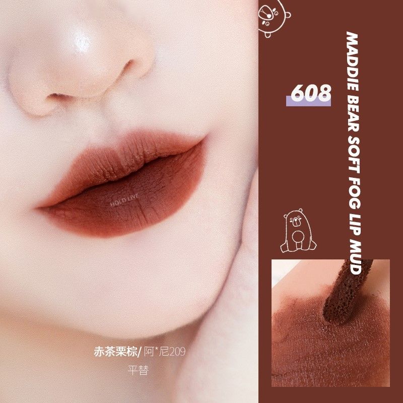 Son Kem Lì Hình Gấu HOLD LIVE Maddie Bear Soft Fog Lip Mud NĐT