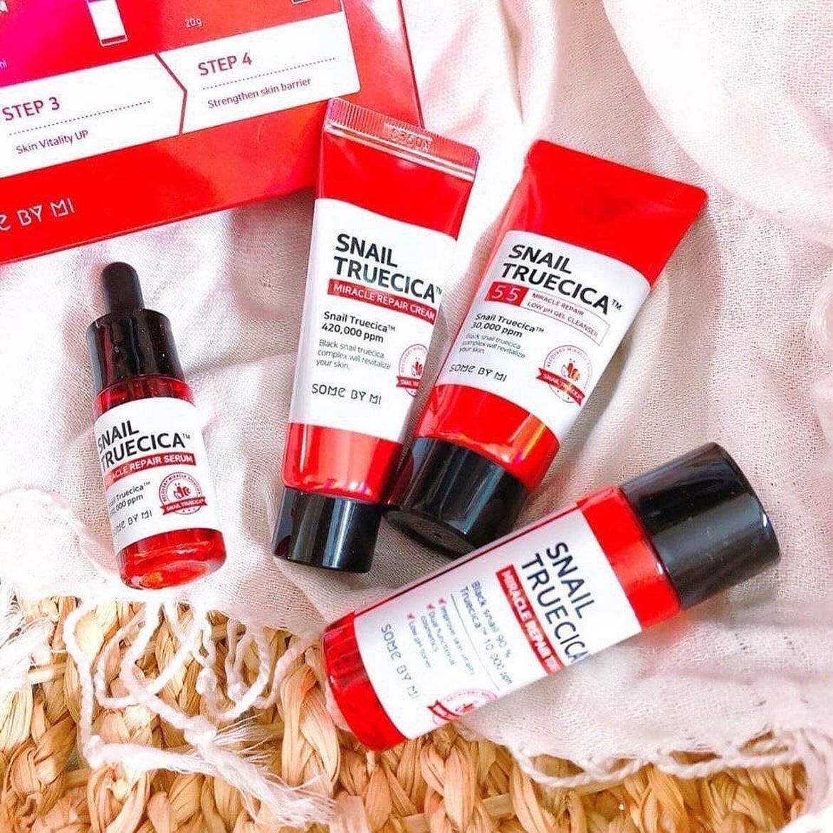 Set Phục Hồi Da Some By Mi Snail Truecica Miracle Repair Starter Kit 4 Món