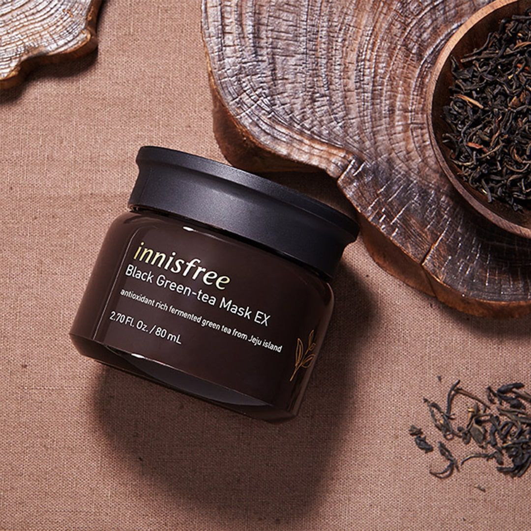 Mặt Nạ Trà Xanh Đen Innisfree Black Green Tea Mask EX