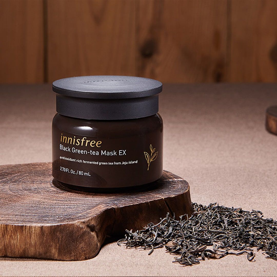 Mặt Nạ Trà Xanh Đen Innisfree Black Green Tea Mask EX