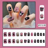  Hộp 24 Móng Tay Giả Đính Hạt, Đá Nails Box Cao Cấp Nội Địa Trung Kèm Keo Dán + Dũa Móng 