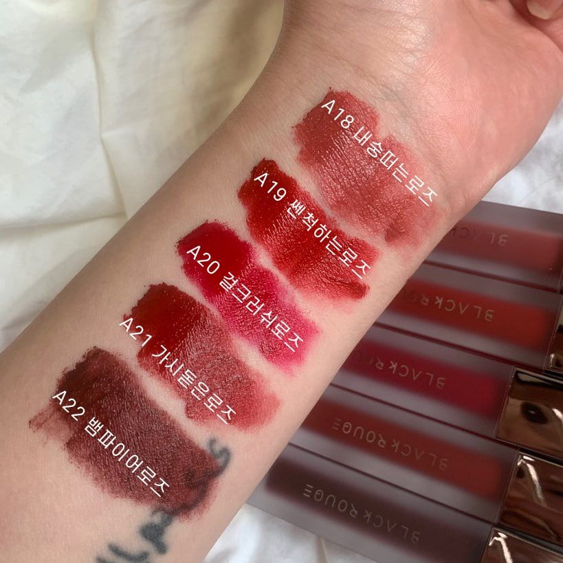  Son Kem Lì Black Rouge Air Fit Velvet Tint Ver 4: Bad Rose X Bad Girl (A18 -> A22) 