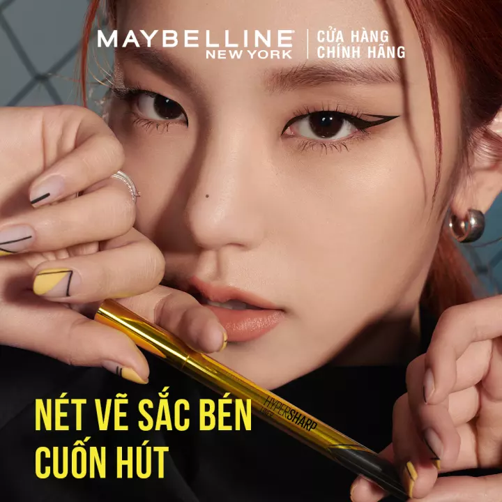  Bút Kẻ Mắt Nước Siêu Mảnh, Sắc Nét, Không Trôi Maybelline Hyper Sharp Laser Eyeliner Màu Đen 0.5g (Có Tem Phụ) 