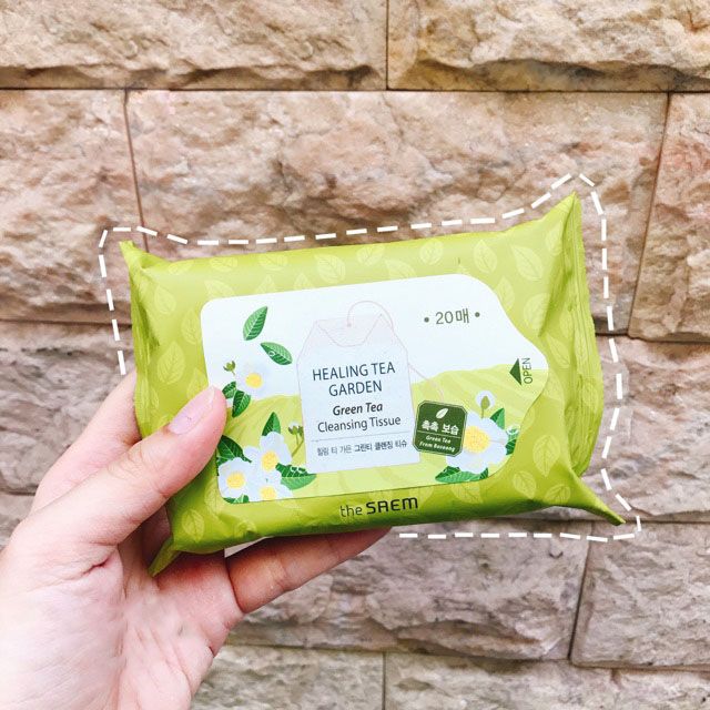 Khăn Tẩy trang The Saem Healing Tea Garden Cleansing Tissue