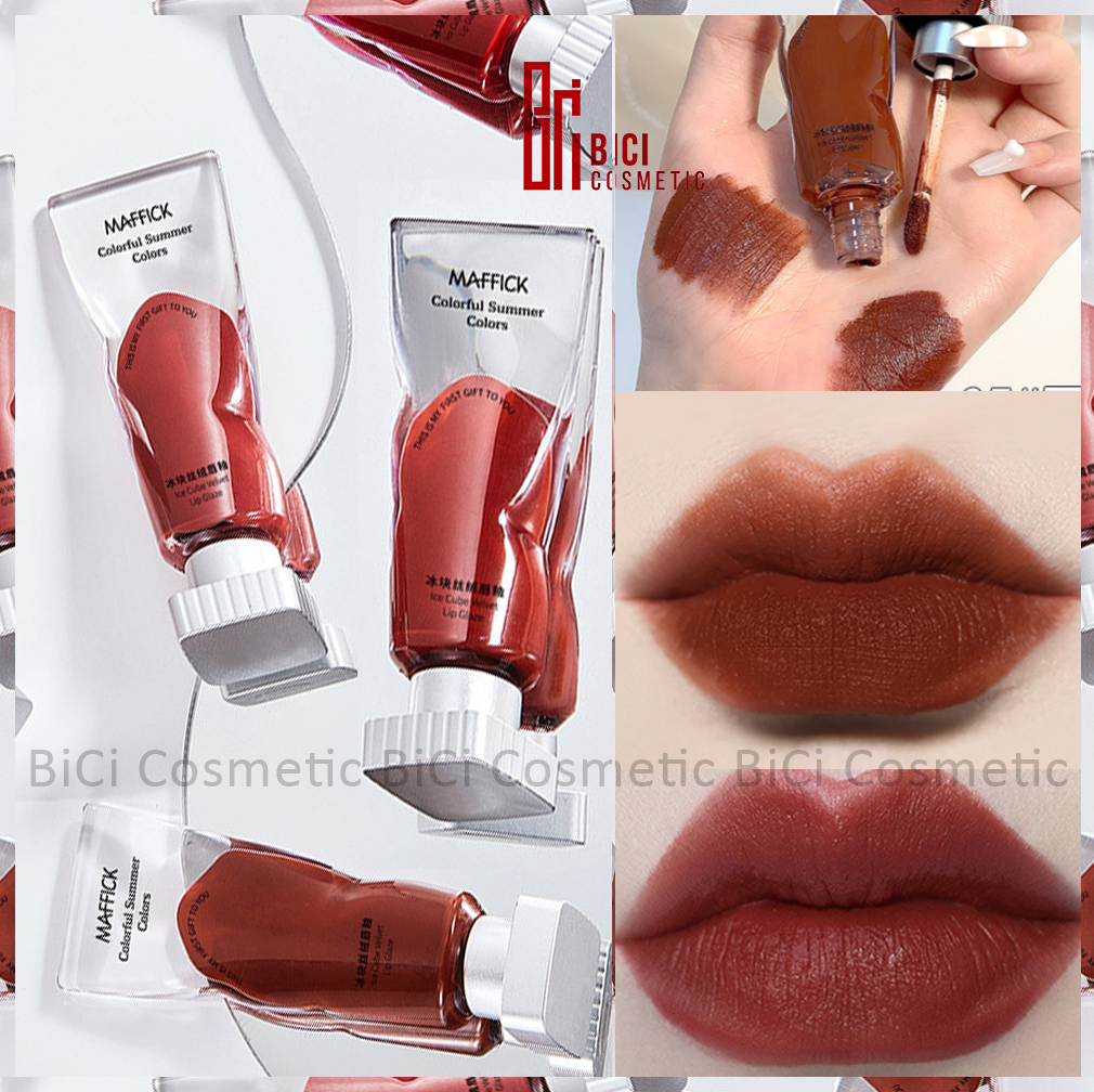 Son Kem Lì Dạng Tuýp Trong Suốt MAFFICK Ice Cube Velvet Lip Glaze Nội Địa Trung