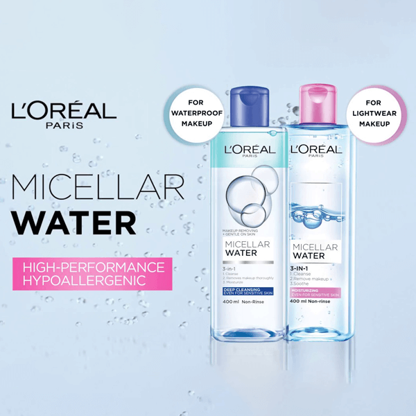 Nước Tẩy Trang L'Oreal Làm Sạch Sâu Micellar Water 3in1 Deep Cleansing (400ml)
