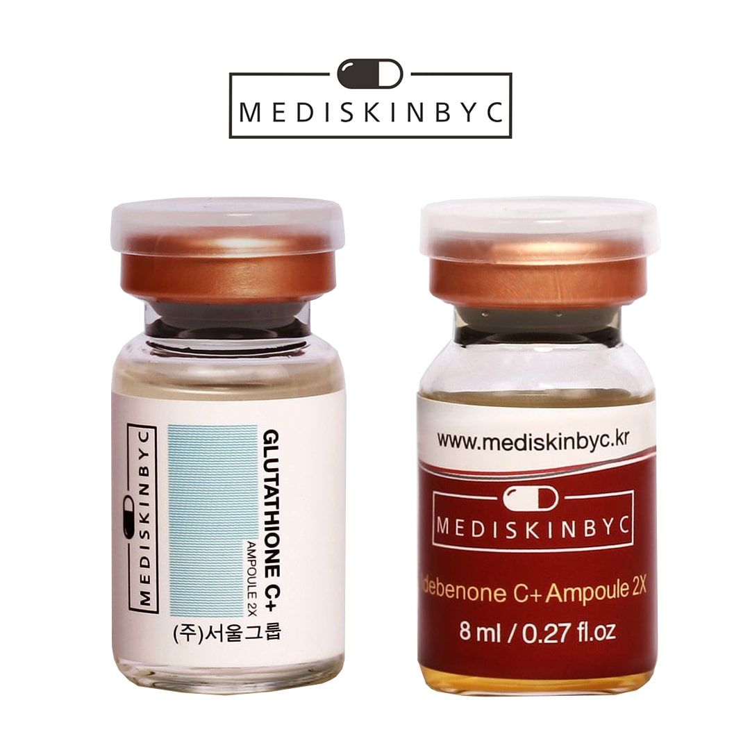 Set 2 Chai Serum MediskinbyC Glutathione C- Idebenone Ampoule 2X