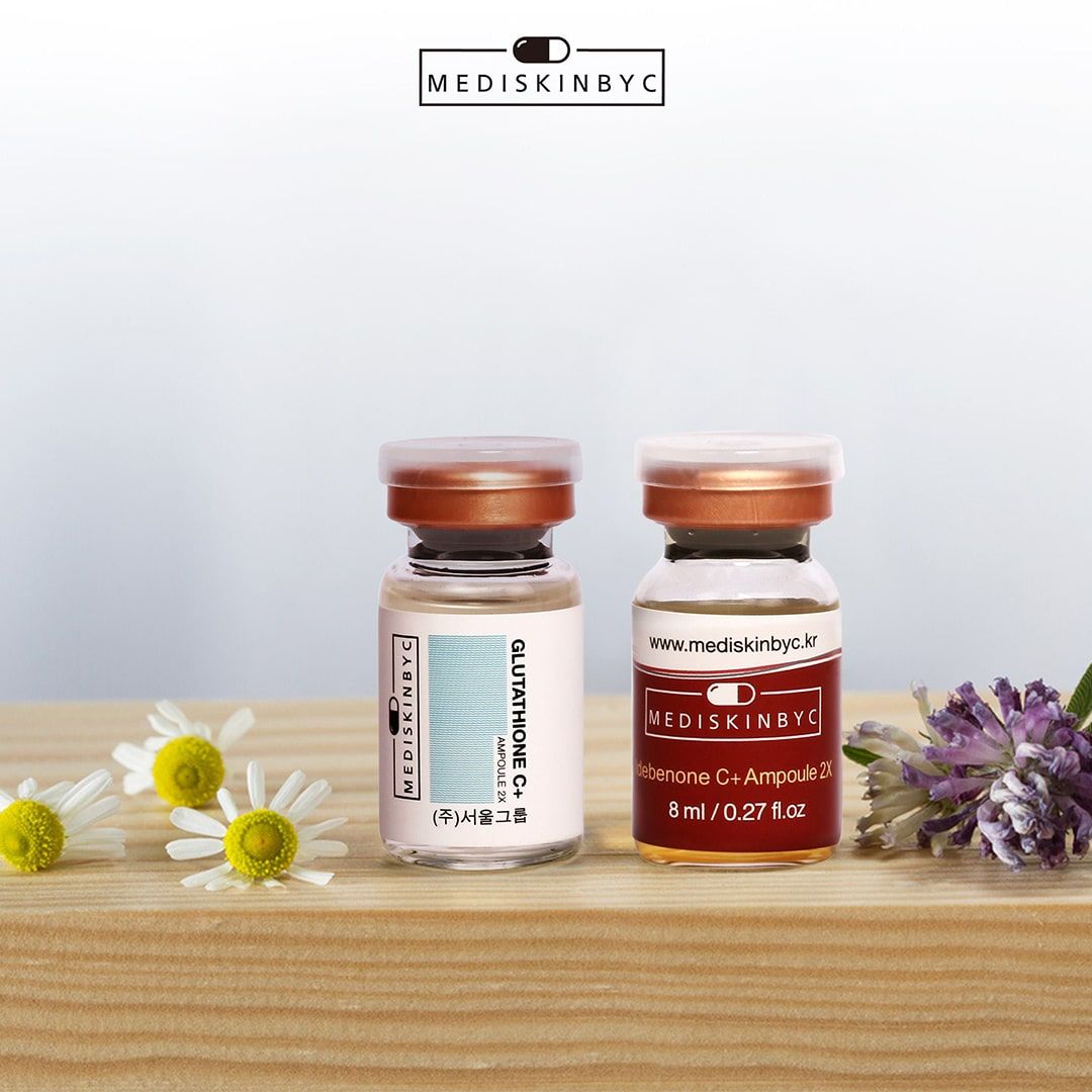 Set 2 Chai Serum MediskinbyC Glutathione C- Idebenone Ampoule 2X