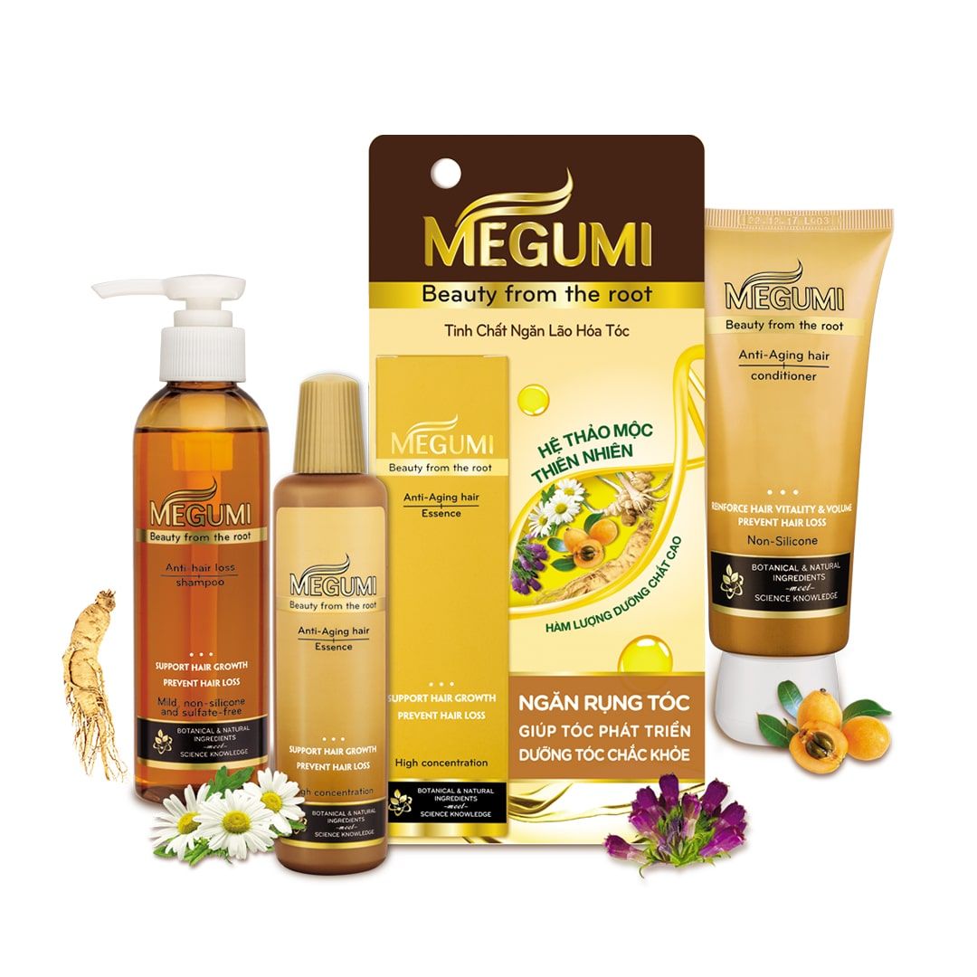Bộ Chăm Sóc Tóc Megumi Anti Aging