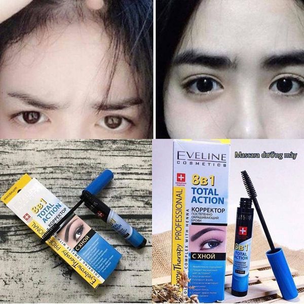  Dưỡng Chân Mày EVELINE 8B1 Total Action Eyebrow Therapy  10ML 