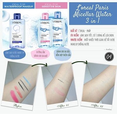  (Mini/Fullsize) Nước Tẩy Trang L'Oreal Paris Micellar Water 3 in1 - 95ml/400ml 