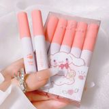  Set 5 Cây Son Kem Lì Thỏ Trắng MUGE LEEN Velvet Cake Lip Nội Địa Trung 