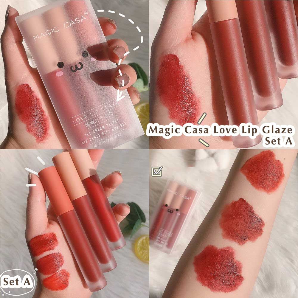 Set Son Kem Lì Magic Casa Love Lip Glaze Nội Địa Trung